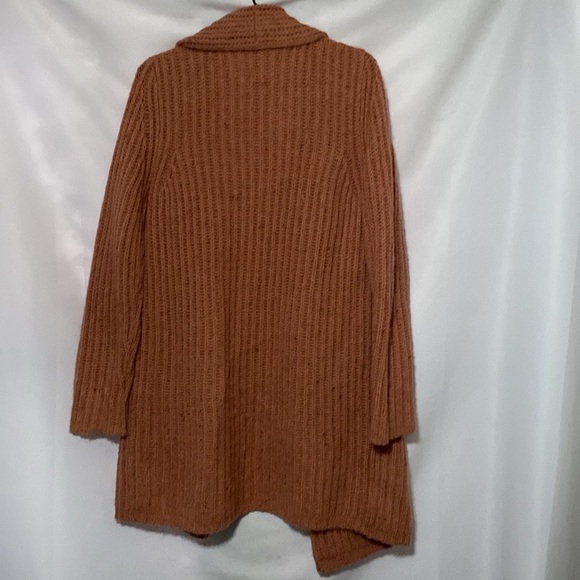 LOFT LARGE PETITE Women's Rust OPEN FRONTCardigan Sweater POCKETS CLEAN - Picture 9 of 11